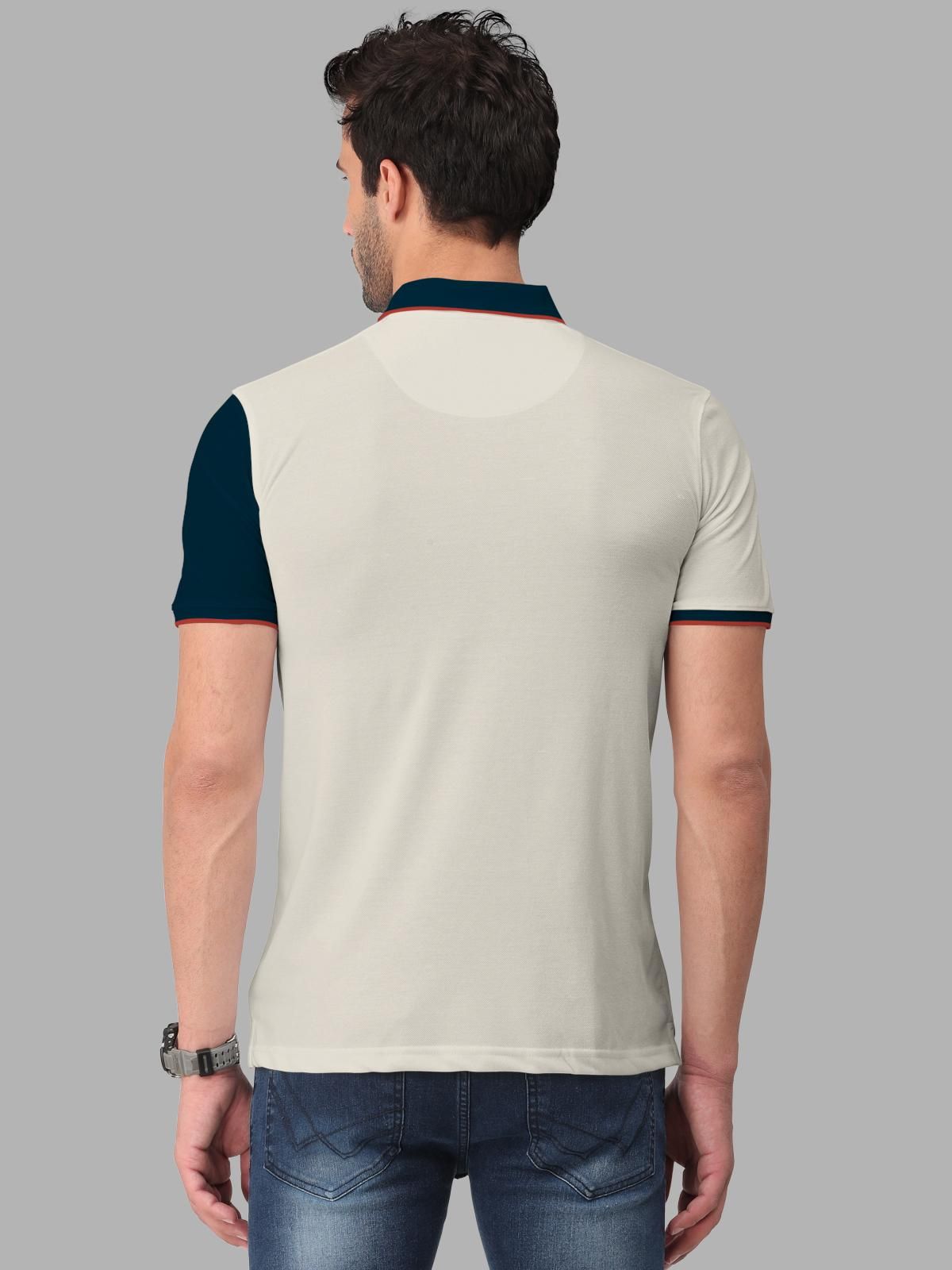 ColorblockHalf Sleeve Polo Collar T-Shirt for Men's